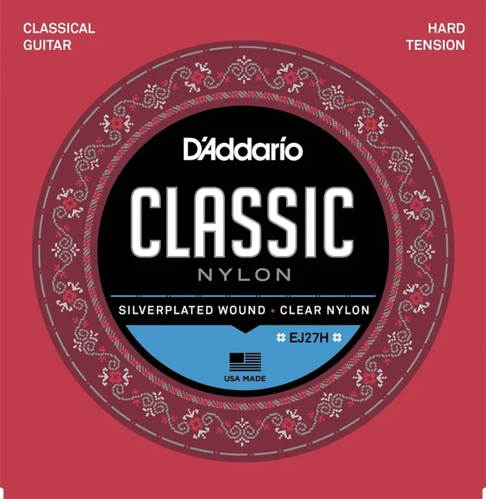 D’Addario EJ27H Student Nylon Classical Guitar Strings, Hard Tension
