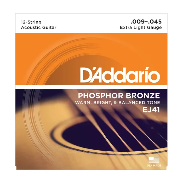 D’Addario EJ41 12-String Phosphor Bronze, Extra Light, 9-45