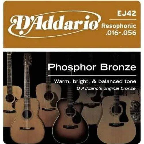 D’Addario EJ42 Resophonic Phosphor Bronze 16-56