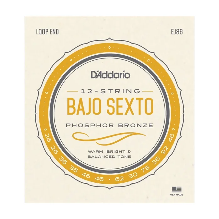 D’Addario EJ86 Bajo Sexto Strings