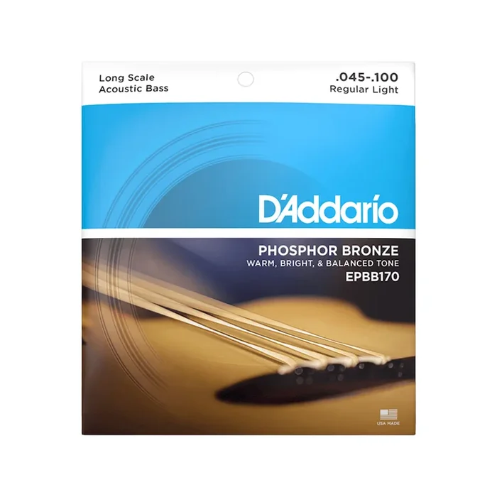 D’Addario EPBB170 Phospher Bronze Acoustic Bass String 45-100 Long scale