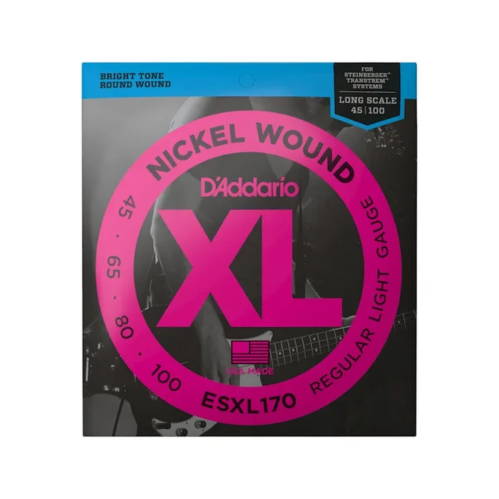 D’Addario ESXL170 Double Ball End Regular Light Bass 45-100