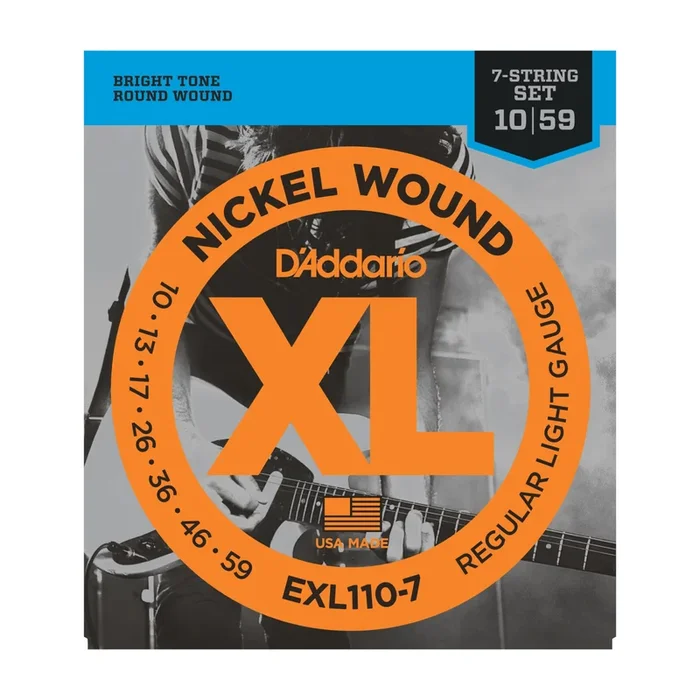 D’Addario EXL110-7 Nickel Wound, 7-String, Regular Light, 10-59