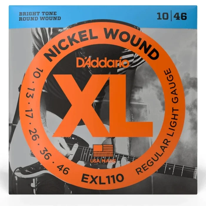 D’Addario EXL110 Electric Guitar Strings, Nickel, Regular Light – 0.10-0.46