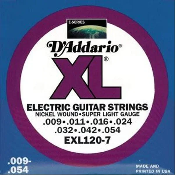 D’Addario EXL120-7 Electric Guitar Strings, Super Light, 7-String – 0.09-0.42