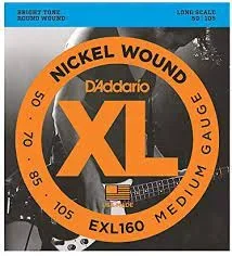 D’Addario EXL160 Medium Nickel Wound Long Scale Bass Strings – .050-.105