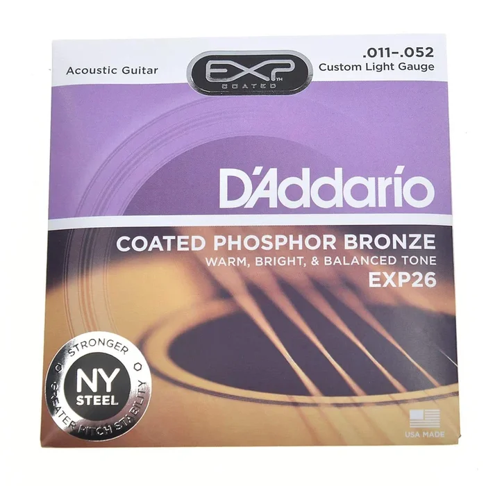 D’Addario EXP26 Coated Phosphor Bronze Custom Light 11-52