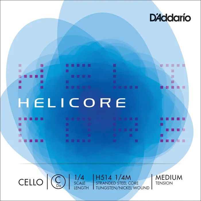 D’Addario Helicore Cello Single C String, 1/4 Scale, Medium Tension