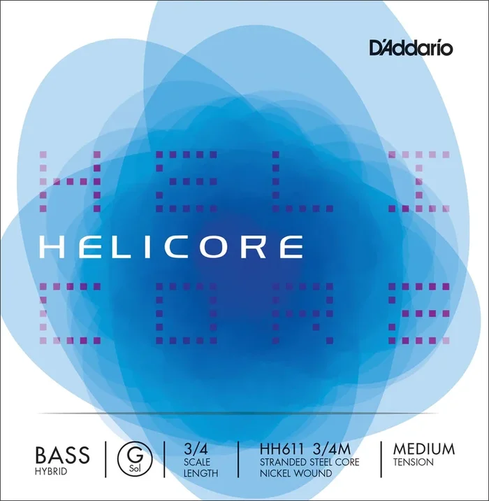 D’Addario Helicore Hybrid Bass Single G String, 3/4 Scale, Medium Tension