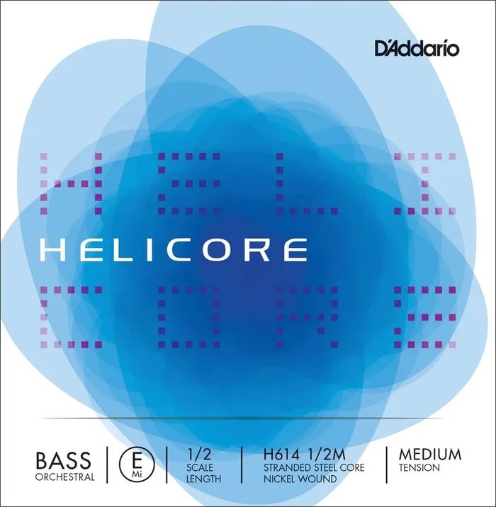 D’Addario Helicore Orchestral Bass Single E String, 1/2 Scale, Medium Tension