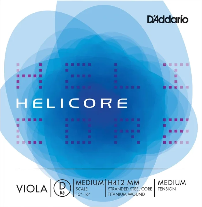 D’Addario Helicore Viola Single D String, Medium Scale, Medium Tension