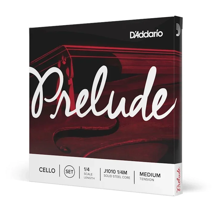 D’Addario J1010 Prelude Cello Strings – 1/4 Size Medium Tension