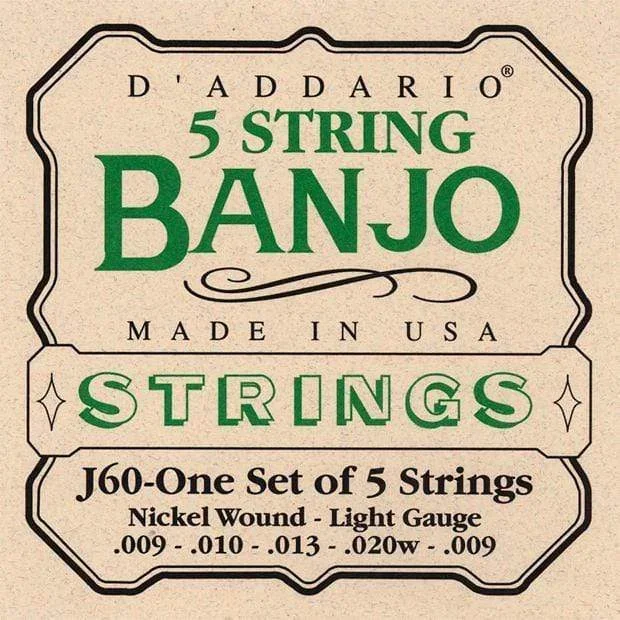 D’Addario J60 5-String Banjo Strings