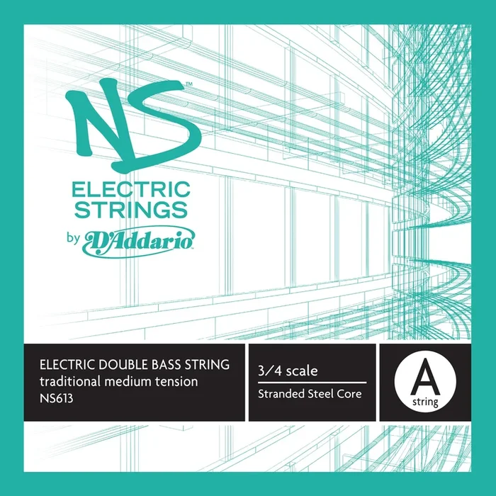 D’Addario NS Electric Traditional Bass Single A String, 3/4 Scale, Medium Tension