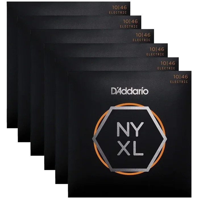 D’Addario NYXL Electric Guitar Strings Regular Light 10-46 (6 Pack Bundle)