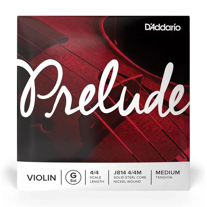 D’Addario Prelude Violin Single G String, 4/4 Scale, Medium Tension