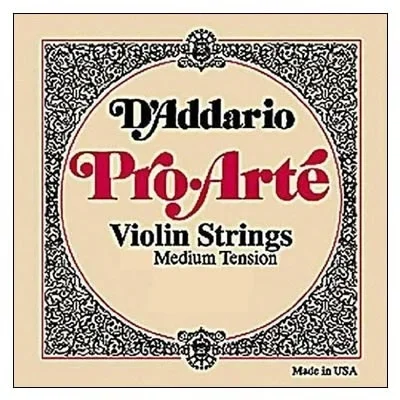 D’Addario Pro-Arté violin SILVER D string, 4/4 – 3/4, medium