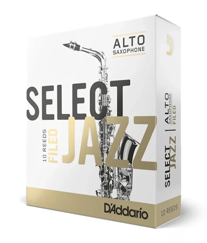 D’Addario Select Jazz Filed Alto Saxophone Reeds, Strength 2 Hard – 10-pack