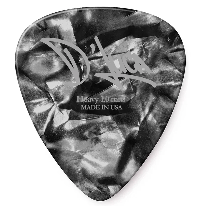 D’Luca Celluloid Standard Guitar Picks Black Pearl 1.0mm Heavy 10 Pack