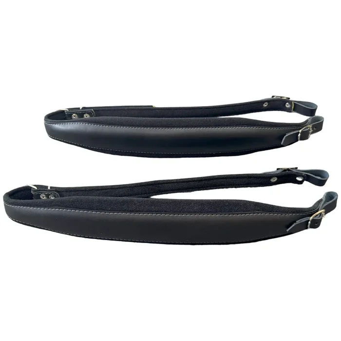 D’Luca MX3 Leather Accordion Straps Black/Black