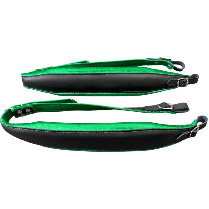 D’Luca MX3 Leather Accordion Straps Green/Black