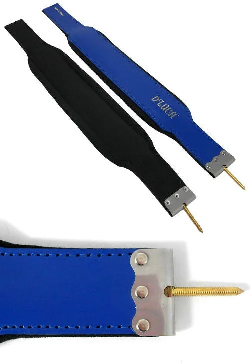 D’Luca Pro Series Genuine Leather Accordion Bass Straps 20.5 Inches Blue