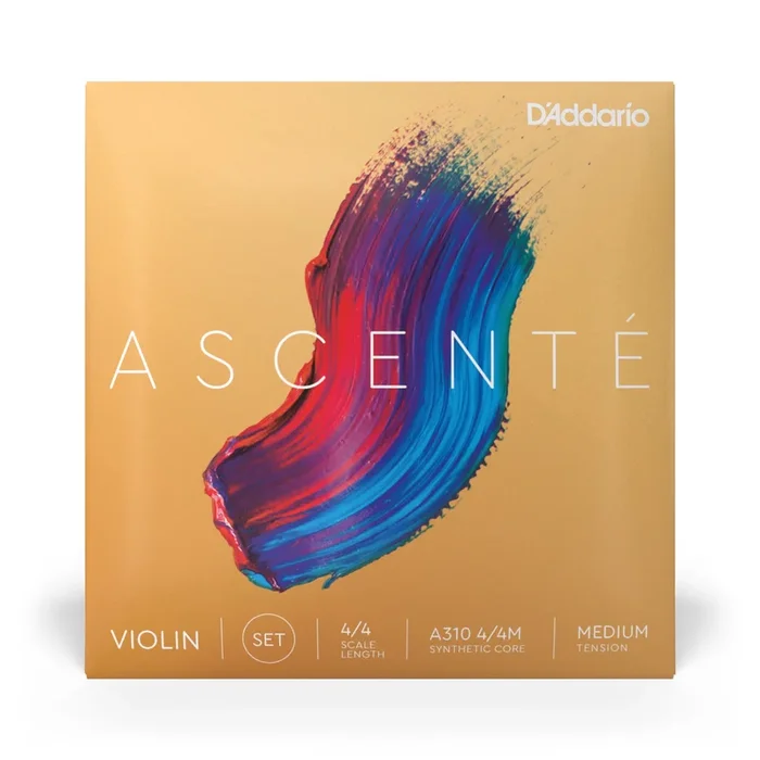 Daddario A310 4/4M String Set Violin Ascente 4/4 Scale, Medium Tension