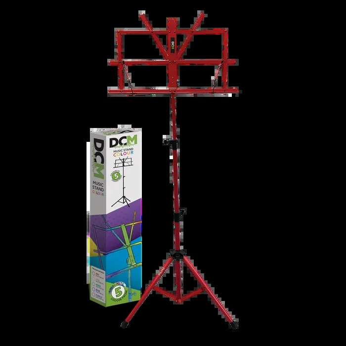 DCM Folding Music Stand with Bag Red