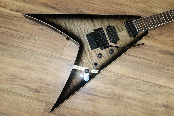 Dean Vengeance V Floyd Charcoal Burst Flame