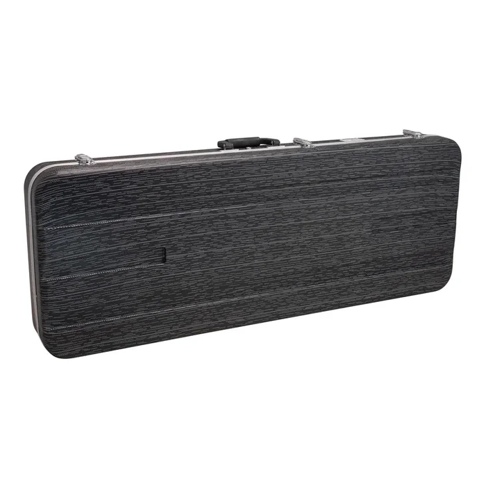 Deluxe ABS Electric Guitar Case – Black with White Lines