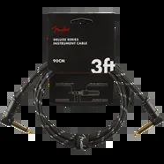 Deluxe Series Instrument Cable, Angle/Angle, 3′, Black Tweed