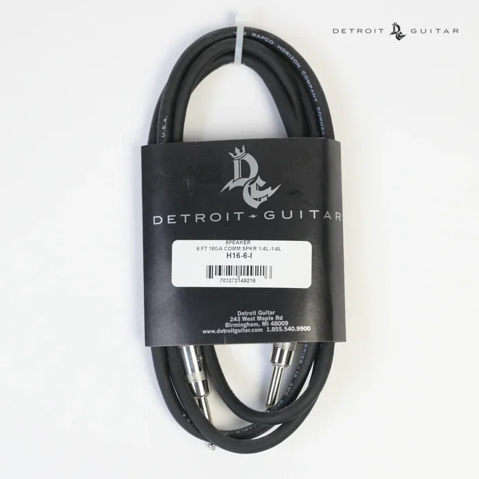 Detroit Guitar 6′ Speaker Cable