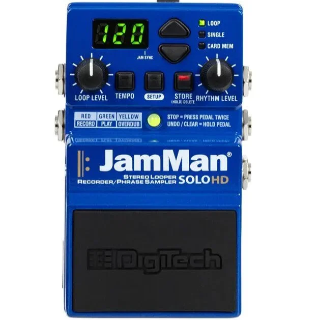 DigiTech – JamMan – Solo HD Stereo Looper Pedal – Blue Finish