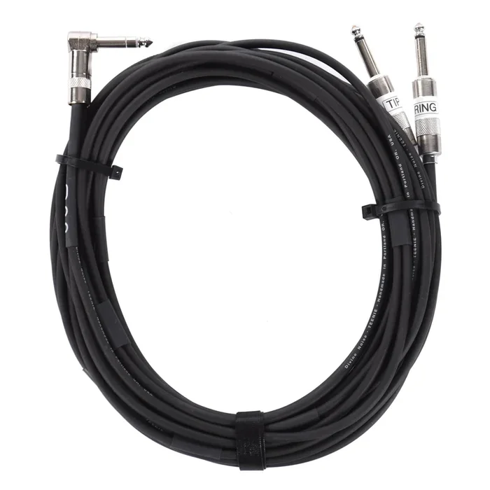 Divine Noise 20′ Y-Cable TRS Right Angle 2x/Straight