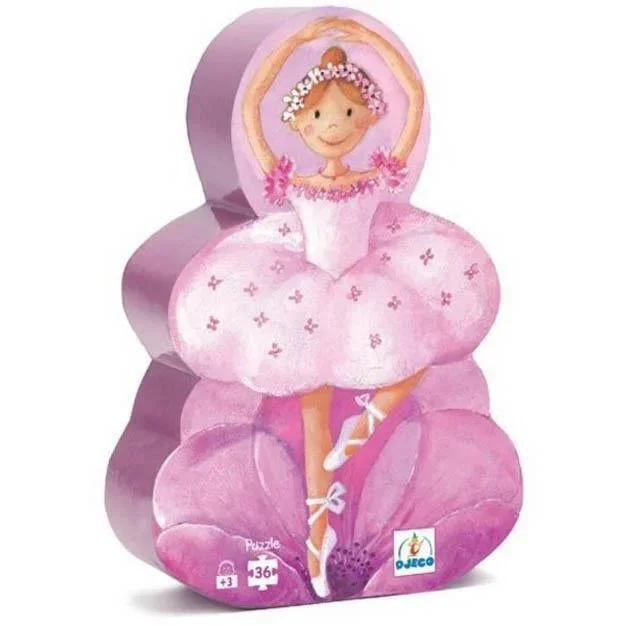 Djeco ballerina with flower 36 pc puzzle