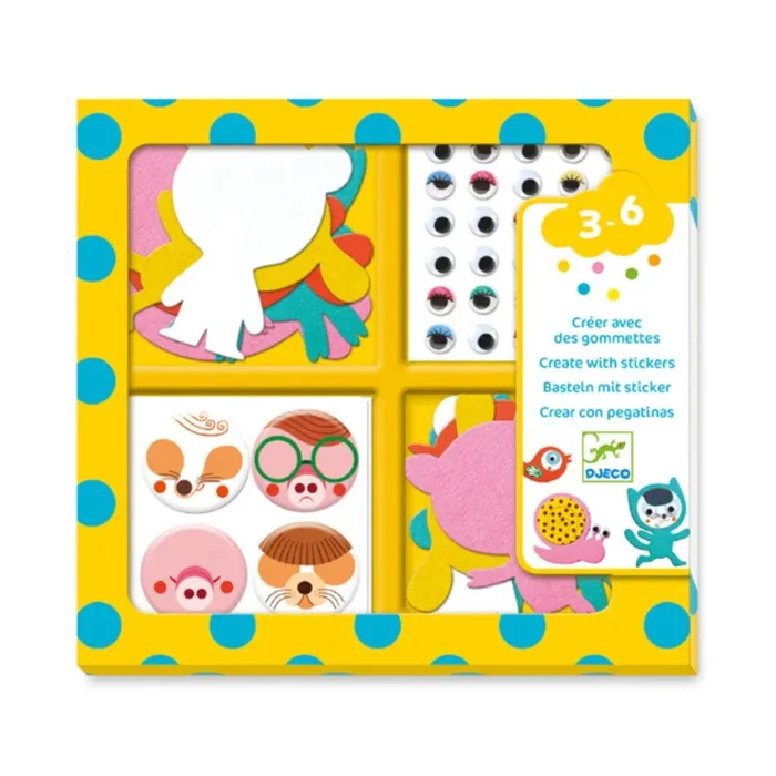 Djeco create with stickers – I love animals