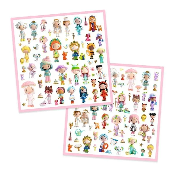 Djeco little world of tinyly sticker pack – metallic