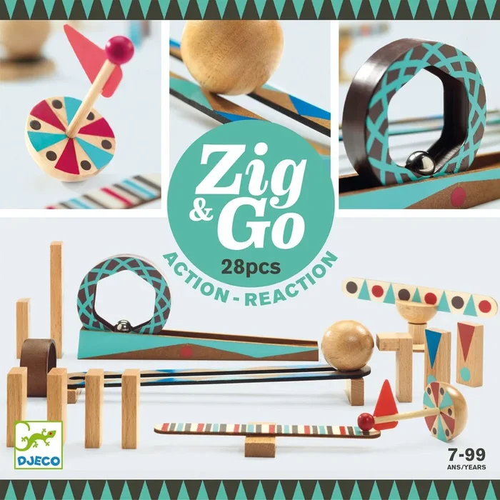 Djeco zig & go – roll construction game 28 pcs