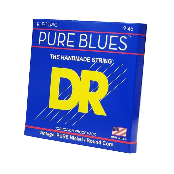 DR Pure Blues Pure Nickel Electric Guitar Strings – Light to Medium 9-46