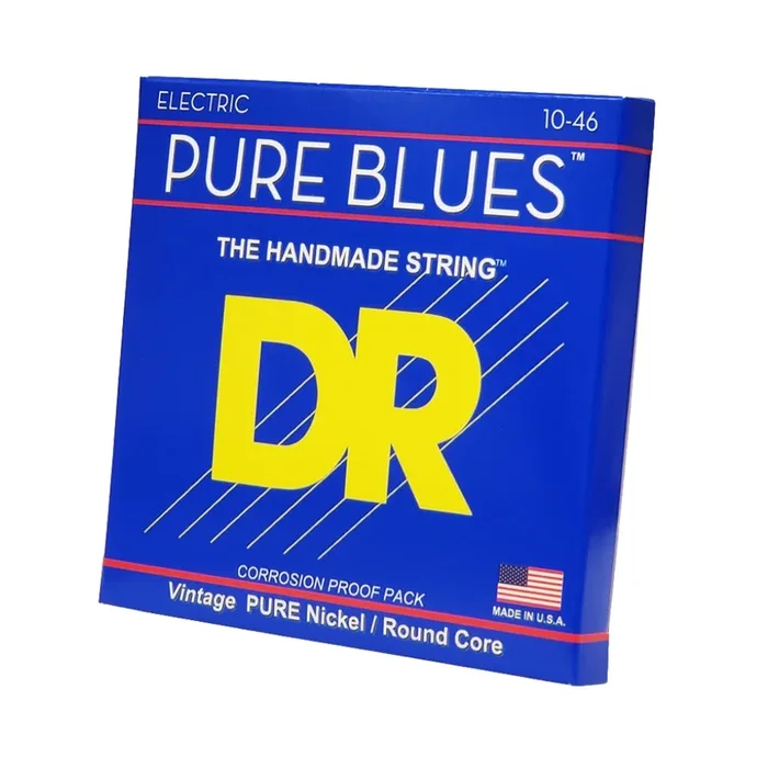DR Pure Blues Pure Nickel Electric Guitar Strings – Medium 10-46