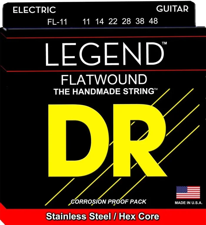 DR Strings FL-11 Legend Flatwound Electric Extra Light 11-48