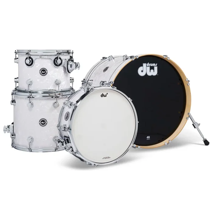 Drum Workshop DEKTFP04TAWM DWe 4pc Shell Pack, White Marine Pearl