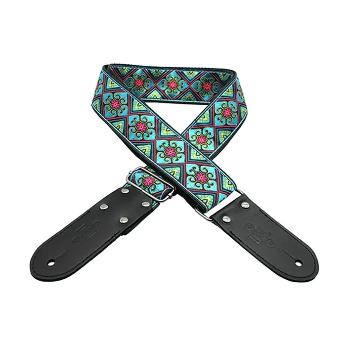 DSL JAC20-BABYLON-BLUE Jacquard Weaving Guitar Strap – 2″