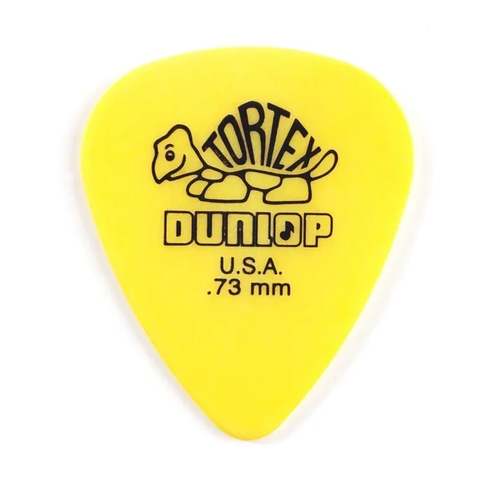 Dunlop 418P073 Tortex Standard .73mm Yellow Guitar Pick – 12 Pack