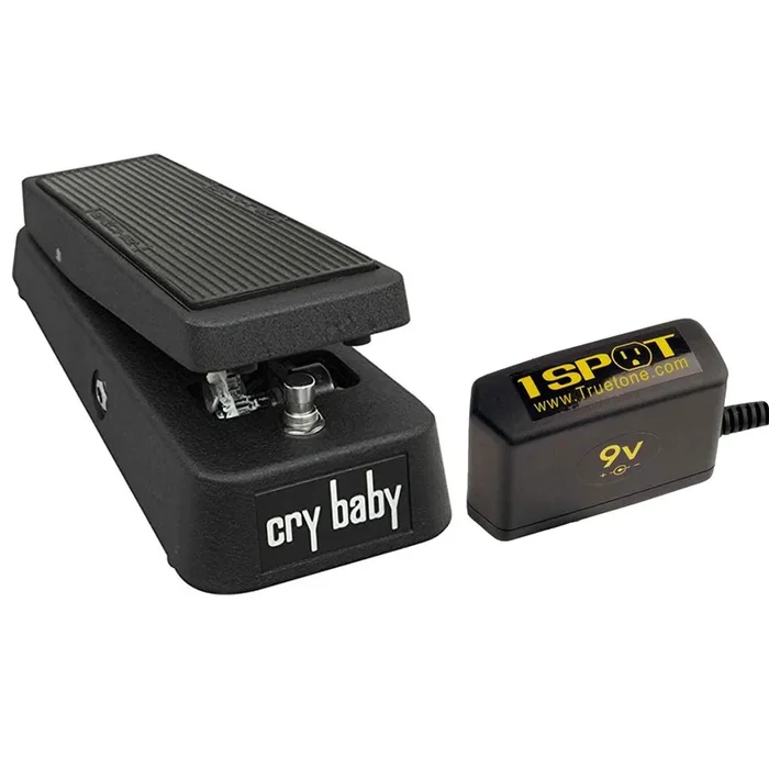 Dunlop GCB95 Cry Baby Wah Bundle w/ Truetone 1 Spot Space Saving 9v Adapter