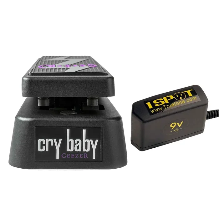 Dunlop Geezer Butler Cry Baby Bass Wah Bundle w/ Truetone 1 Spot Space Saving 9v Adapter