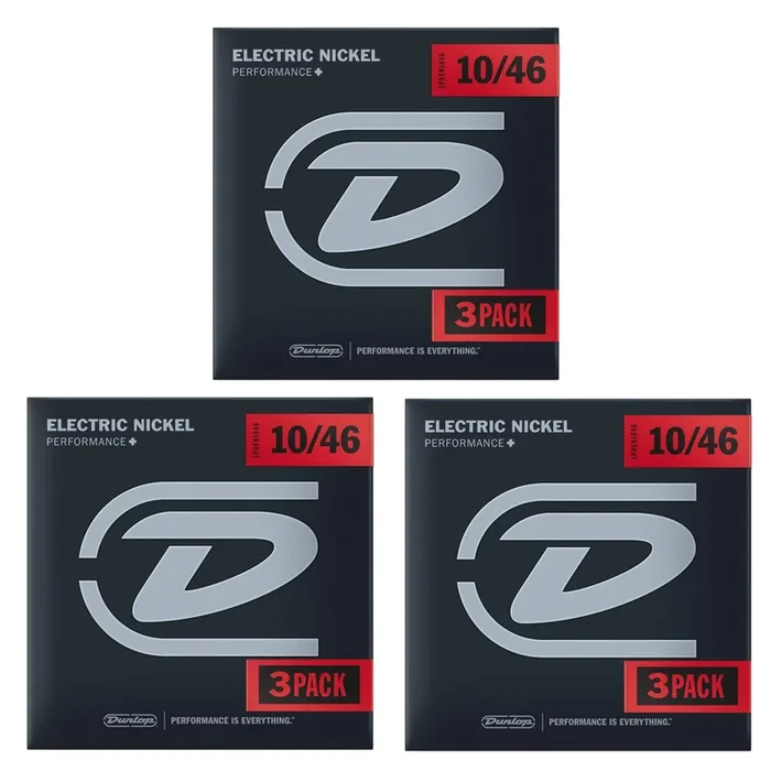 Dunlop Strings Electric Nickel Plated Steel Medium 10-46 9 Pack Bundle