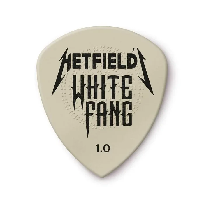 Dunlop Tortex Flow James Hetfield White Fang 1.0 mm Guitar Picks 4 Pack (24) Bundle
