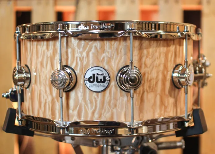 DW 6.5×14 Collector’s Maple Mahogany Quilted Maple Snare Drum – SO#1344454