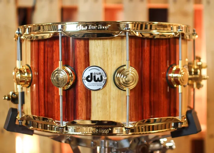 DW 7×14 Collector’s Cherry Purplecore Candy Stripe Padauk Snare Drum – SO#1410011